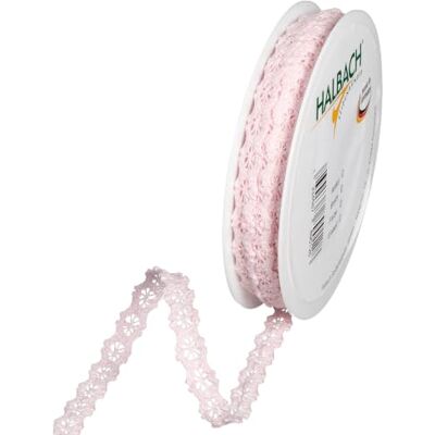 Halbach Cintas de seda de algodón de ganchillo Ancho: 10 mm Longitud: 10 m Encaje en rollo como cinta para bodas y costura Ribete de encaje para bricolaje Color: rosa pálido Halbach Cintas de seda de algodón de ganchillo Ancho: 10 mm Longitud: 10 m Encaje en rollo como cinta para bodas y costura Ribete de encaje para bricolaje Color: rosa pálido
