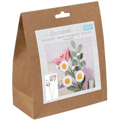 Trimits Kit de ganchillo Flores (11 x 42 cm) con hilo, aguja de ganchillo, cremallera, marcadores de puntos, aguja e instrucciones Un proyecto de ganchillo muy gratificante Trimits Kit de ganchillo Flores (11 x 42 cm) con hilo, aguja de ganchillo, cremallera, marcadores de puntos, aguja e instrucciones Un proyecto de ganchillo muy gratificante