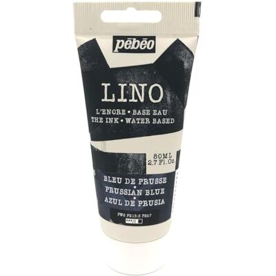 PEBEO Pébéo Tinta de Linograbado AZUL de PRUSSA 80 ml – Tinta Lino al Agua Ultra Pigmentada y Opaca, Impresión sobre linóleo y papel, fácil limpieza PEBEO Pébéo Tinta de Linograbado AZUL de PRUSSA 80 ml – Tinta Lino al Agua Ultra Pigmentada y Opaca, Impresión sobre linóleo y papel, fácil limpieza