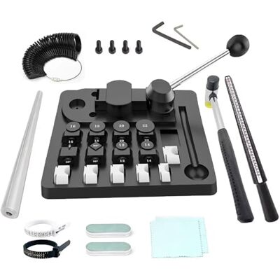 Atooge Juego de herramientas dobladoras de anillos Máquina dobladora de anillos con troqueles de nailon, herramienta dobladora de anillos para joyería, herramienta dobladora de anillos para hacer anillos, Atooge Juego de herramientas dobladoras de anillos Máquina dobladora de anillos con troqueles de nailon, herramienta dobladora de anillos para joyería, herramienta dobladora de anillos para hacer anillos,