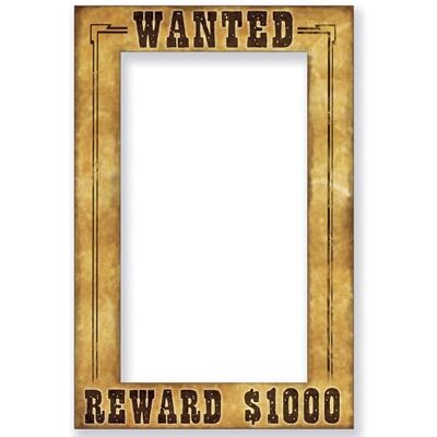 Beistle Western Wanted Marco para fotos (39,4 x 59,7 cm), multicolor Beistle Western Wanted Marco para fotos (39,4 x 59,7 cm), multicolor