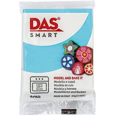 DAS Smart, Pasta para modelar que se endurece al horno, 57g, Turquesa DAS Smart, Pasta para modelar que se endurece al horno, 57g, Turquesa