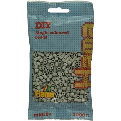 Hama Bolsa de perlas Aprox. 1000 cuentas midi fusibles para manualidades y mosaicos Perlas de fusión para niños creativos 5+ Juego de arte y decoración Cloudy grey Hama Bolsa de perlas Aprox. 1000 cuentas midi fusibles para manualidades y mosaicos Perlas de fusión para niños creativos 5+ Juego de arte y decoración Cloudy grey