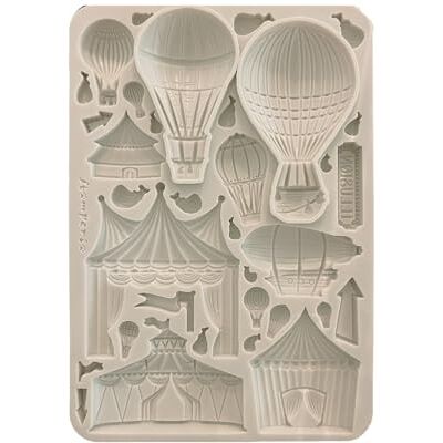 Stamperia Silicon Mould A5 for Scrapbooks, Bullet Journals and More, Non-Stick, Suitable for Air-Dry Clay, Resin and More, Perfect for Crafts and Gifting (Alice in Christmas, Circus & Air Balloons) Stamperia Silicon Mould A5 for Scrapbooks, Bullet Journals and More, Non-Stick, Suitable for Air-Dry Clay, Resin and More, Perfect for Crafts and Gifting (Alice in Christmas, Circus & Air Balloons)