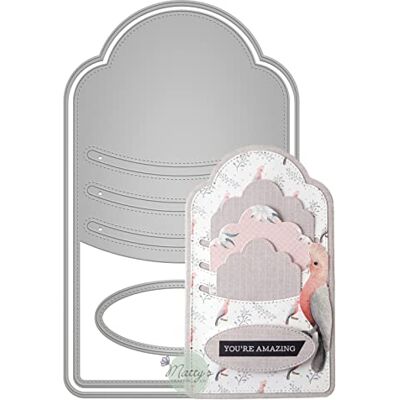 Matty's Crafting Joy Juego de 3 troqueles de corte de metal para tarjetas, etiquetas de regalo, álbumes de recortes, diarios y planificadores Matty's Crafting Joy Juego de 3 troqueles de corte de metal para tarjetas, etiquetas de regalo, álbumes de recortes, diarios y planificadores