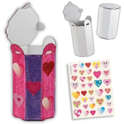Cléopâtre Lote de 30 cajas de cartón blanco para decorar, 360 gomas de borrar corazones Ocio creativo infantil Cléopâtre Lote de 30 cajas de cartón blanco para decorar, 360 gomas de borrar corazones Ocio creativo infantil