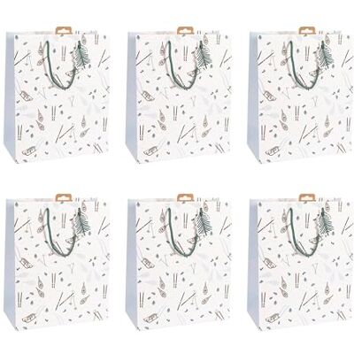 Eurowrap Clairefontaine – Juego de 6 bolsas de regalo Excellia – Tamaño ancho – 26,5 x 14 x 33 cm – 210 g – Patrón: trineo, esquí, raquetas de nieve, invierno, Navidad, ideal para: juegos de Eurowrap Clairefontaine – Juego de 6 bolsas de regalo Excellia – Tamaño ancho – 26,5 x 14 x 33 cm – 210 g – Patrón: trineo, esquí, raquetas de nieve, invierno, Navidad, ideal para: juegos de