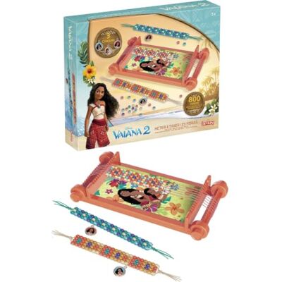 Lansay DISNEY VAIANA 2 Telar de cuentas Creación de pulseras de cuentas para niños 800 cuentas de colores hilos y charms Actividad manual Desde 5 años Lansay DISNEY VAIANA 2 Telar de cuentas Creación de pulseras de cuentas para niños 800 cuentas de colores hilos y charms Actividad manual Desde 5 años