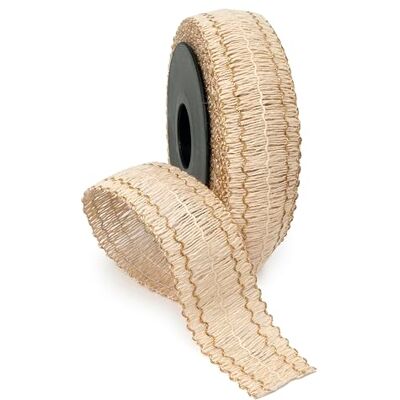 Mopec Cinta Red Marfil con Hilo Dorado 50mmx20m Mopec Cinta Red Marfil con Hilo Dorado 50mmx20m