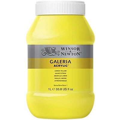 Winsor & Newton acrílico Galeria bote de 1L sombra amarillo limon Winsor & Newton acrílico Galeria bote de 1L sombra amarillo limon