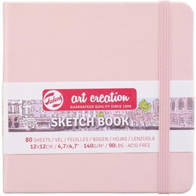 ART Sketchbook Rosa Pastel, 12x12cm, 140g, 80 hojas, encuadernado en rústica, papel sin ácido ART Sketchbook Rosa Pastel, 12x12cm, 140g, 80 hojas, encuadernado en rústica, papel sin ácido
