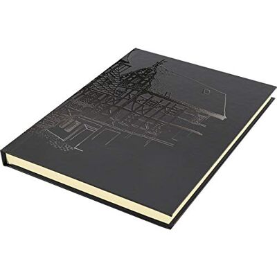 Kangaro Cuaderno de bocetos A5 en blanco, tapa dura, negro, 140 g, 5 unidades Kangaro Cuaderno de bocetos A5 en blanco, tapa dura, negro, 140 g, 5 unidades