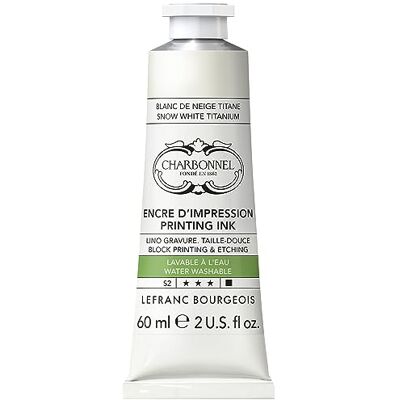 Lefranc Bourgeois Carbonnel, pintura de cobre lavable con excelente resistencia a la luz, vegano, 100% sin disolventes, tubo de 60 ml, color blanco titanio Lefranc Bourgeois Carbonnel, pintura de cobre lavable con excelente resistencia a la luz, vegano, 100% sin disolventes, tubo de 60 ml, color blanco titanio