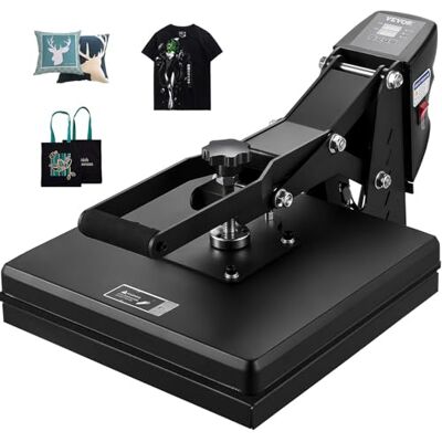 VEVOR Prensa de calor, Prensa de calor de 15 x 15 pulgadas para camisetas, calentamiento rápido, alta presión para impresora de sublimación digital de grado industrial para vinilo de transferencia de VEVOR Prensa de calor, Prensa de calor de 15 x 15 pulgadas para camisetas, calentamiento rápido, alta presión para impresora de sublimación digital de grado industrial para vinilo de transferencia de
