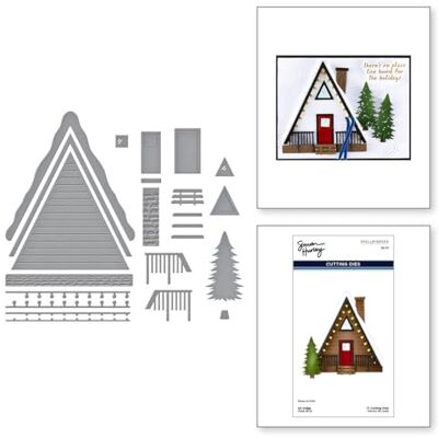 Scrapbook Pal Troqueles grabados de Ski Lodge de la colección Ski-Son's Greetings de Simon Hurley Scrapbook Pal Troqueles grabados de Ski Lodge de la colección Ski-Son's Greetings de Simon Hurley