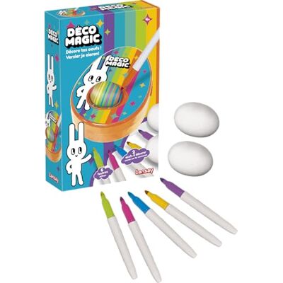 Lansay Décomagic Decora tus Huevos Máquina Electrónica Desde 4 Años Actividad Creativa 2 Soportes de Madera y 6 Rotuladores Incluidos Giro Automático para Dibujar Decoro de Pascua Lansay Décomagic Decora tus Huevos Máquina Electrónica Desde 4 Años Actividad Creativa 2 Soportes de Madera y 6 Rotuladores Incluidos Giro Automático para Dibujar Decoro de Pascua