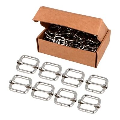 VELOX Hebilla Corredera Rectangular Hierro Níquel 20 mm. 95u. VELOX Hebilla Corredera Rectangular Hierro Níquel 20 mm. 95u.