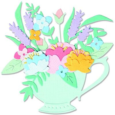 Sizzix Juego de Troqueles Thinlits 10PK Tea Time de Olivia Rose, , Multicolor, One Size Sizzix Juego de Troqueles Thinlits 10PK Tea Time de Olivia Rose, , Multicolor, One Size