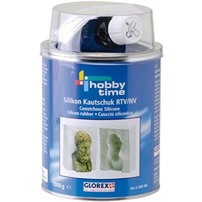 GLOREX Caucho de Silicona RTV NV Baja viscosidad 1000 g Masa para moldear GLOREX Caucho de Silicona RTV NV Baja viscosidad 1000 g Masa para moldear