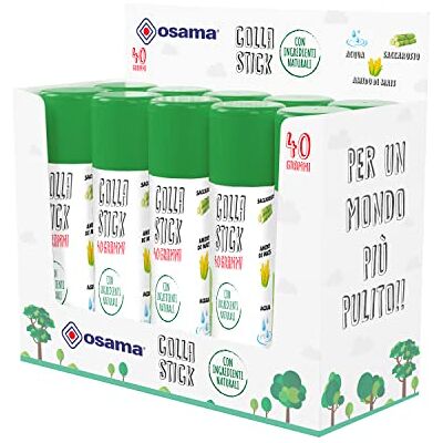 Osama Pegamento Barra Extra Fuerte, 10 Piezas 40 gr Set Pegamentos Ideal para Material Escolar y Papeleria Oficina Deslizante sobre Papel, Resistente y Apto para Niños con Ingredientes Naturales Osama Pegamento Barra Extra Fuerte, 10 Piezas 40 gr Set Pegamentos Ideal para Material Escolar y Papeleria Oficina Deslizante sobre Papel, Resistente y Apto para Niños con Ingredientes Naturales