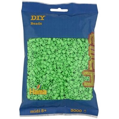 Hama Bolsa de perlas Aprox. 3000 cuentas midi fusibles para manualidades y mosaicos Perlas de fusión para niños creativos 5+ Juego de arte y decoración pastel green Hama Bolsa de perlas Aprox. 3000 cuentas midi fusibles para manualidades y mosaicos Perlas de fusión para niños creativos 5+ Juego de arte y decoración pastel green