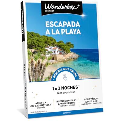 WONDERBOX – Cofre Regalo Escapada a la Playa De 1 a 2 Noches para 2 Personas Escapada para Parejas Regalar experiencias Hoteles Cerca del mar para desconectar y evadirse WONDERBOX – Cofre Regalo Escapada a la Playa De 1 a 2 Noches para 2 Personas Escapada para Parejas Regalar experiencias Hoteles Cerca del mar para desconectar y evadirse