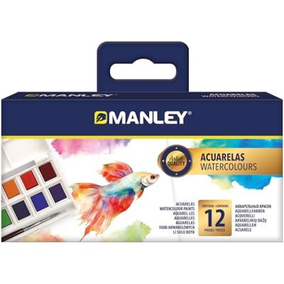 Manley Estuche 12 Acuarelas Con Pincel Diversidad de Colores Creatividad sin Límites Colores Surtidos Para Todas las Edades Aventura de Color Manley Estuche 12 Acuarelas Con Pincel Diversidad de Colores Creatividad sin Límites Colores Surtidos Para Todas las Edades Aventura de Color