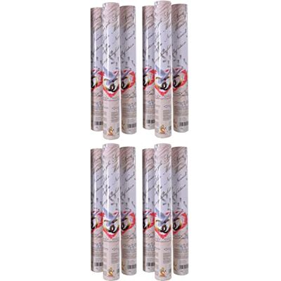 Ciao , Blanco Set 12 Party Popper Tubos Cañón Despara Confeti Boda (40 cm), , Set 12 pezzi Ciao , Blanco Set 12 Party Popper Tubos Cañón Despara Confeti Boda (40 cm), , Set 12 pezzi