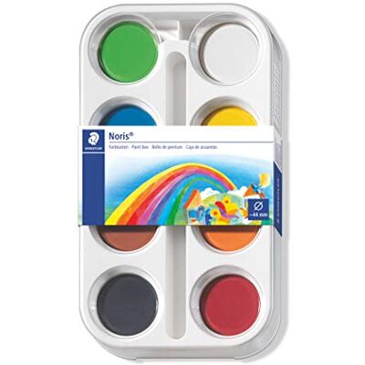 STAEDTLER Noris Club 8870 Estuche con 8 pastillas de acuarela STAEDTLER Noris Club 8870 Estuche con 8 pastillas de acuarela