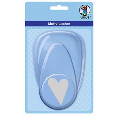 Ursus Perforadora de plástico Maxi, corazón, Aprox. 50,8 mm, fácil manejo Gracias a la función de Palanca y práctico Dispositivo de Recogida, Azul, 50.8 Ursus Perforadora de plástico Maxi, corazón, Aprox. 50,8 mm, fácil manejo Gracias a la función de Palanca y práctico Dispositivo de Recogida, Azul, 50.8