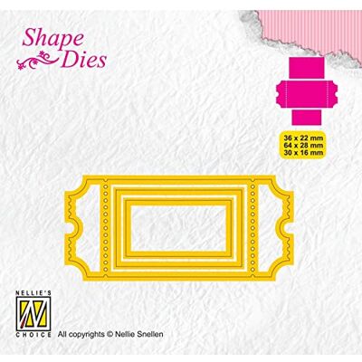 Nellie's Choice Entradas-3 Troqueles-6,4 x 2,8 cm-para Hacer Tarjetas, Navidad, Scrapbooking, Manualidades, DIY, Amarillo, 36x22 / 64x28 / 30x16mm Nellie's Choice Entradas-3 Troqueles-6,4 x 2,8 cm-para Hacer Tarjetas, Navidad, Scrapbooking, Manualidades, DIY, Amarillo, 36x22 / 64x28 / 30x16mm