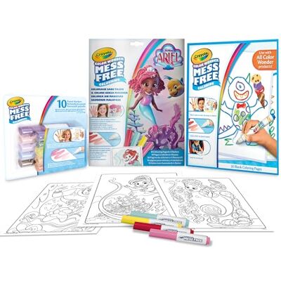 CRAYOLA Color Wonder, Juego de conveniencia de color sin manchas, tema Ariel, actividad creativa para niños, edad 3,4,5 años, CRAYOLA Color Wonder, Juego de conveniencia de color sin manchas, tema Ariel, actividad creativa para niños, edad 3,4,5 años,