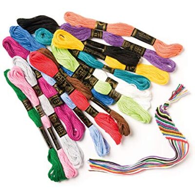 Baker Ross Hilo de Bordar Paquete de Valor (paquete de 15),perfecto para bordado, costura, tejido de punto y punto de cruz, ideal para manualidades caseras, grupos de manualidades y más Baker Ross Hilo de Bordar Paquete de Valor (paquete de 15),perfecto para bordado, costura, tejido de punto y punto de cruz, ideal para manualidades caseras, grupos de manualidades y más