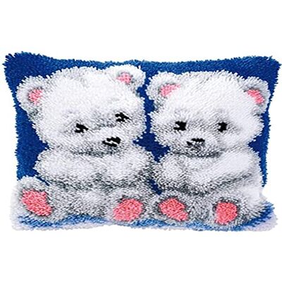 Vervaco Kit Cojin Gancho De Pestillo Cojin Decorativo 2 Osos Polares DIY Manualidades Adultos Set Creativo Regalo Bordado Kit Principiantes ca. 40 x 40 cm Latch Hook Embroidery Vervaco Kit Cojin Gancho De Pestillo Cojin Decorativo 2 Osos Polares DIY Manualidades Adultos Set Creativo Regalo Bordado Kit Principiantes ca. 40 x 40 cm Latch Hook Embroidery