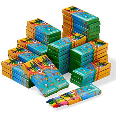 THE TWIDDLERS 50 Cajas de Ceras de Colores para Niños (200 Crayones, 4 por Caja) Mini Pinturas de Cera Veganas para Relleno de Bolsas de Fiesta, Regalos de Cumpleaños, Colegios y Restaurantes THE TWIDDLERS 50 Cajas de Ceras de Colores para Niños (200 Crayones, 4 por Caja) Mini Pinturas de Cera Veganas para Relleno de Bolsas de Fiesta, Regalos de Cumpleaños, Colegios y Restaurantes