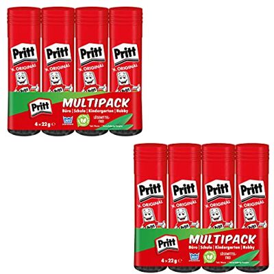 Pritt STAEDTLER Pegamento en barra , seguro y apto para niños manualidades, fuerte uso escolar de oficina, paquete económico con 8x lápiz 22 g Pritt STAEDTLER Pegamento en barra , seguro y apto para niños manualidades, fuerte uso escolar de oficina, paquete económico con 8x lápiz 22 g