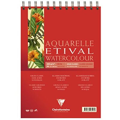 Clairefontaine 96428 C bloque Etival grano Classic espiral A2 10 hojas 300 G Clairefontaine 96428 C bloque Etival grano Classic espiral A2 10 hojas 300 G
