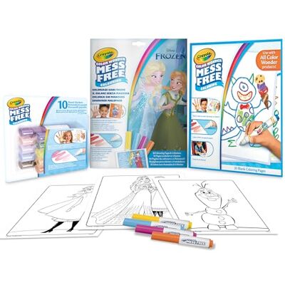 CRAYOLA Color Wonder, Juego de conveniencia de color sin manchas, tema Frozen, actividad creativa para niños, edad 3,4,5 años, CRAYOLA Color Wonder, Juego de conveniencia de color sin manchas, tema Frozen, actividad creativa para niños, edad 3,4,5 años,