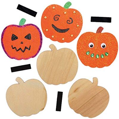 Baker Ross Imanes De Madera En Forma De Calabaza Paquete De 12, Manualidades De Madera Con Temática De Halloween Para Que Los Niños Decoren Y Exhiban Baker Ross Imanes De Madera En Forma De Calabaza Paquete De 12, Manualidades De Madera Con Temática De Halloween Para Que Los Niños Decoren Y Exhiban