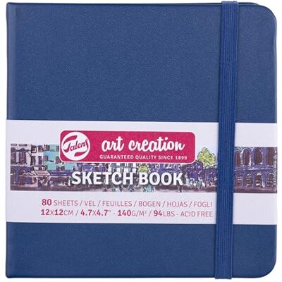 ART Cuaderno de bocetos (80 hojas, 12 x 12 cm), color azul marino ART Cuaderno de bocetos (80 hojas, 12 x 12 cm), color azul marino