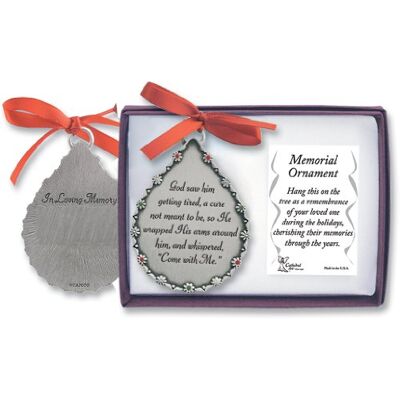 ART God Saw Him Getting Tired Teardrop Memorial Ornament, 2-3/4-Inch ART God Saw Him Getting Tired Teardrop Memorial Ornament, 2-3/4-Inch