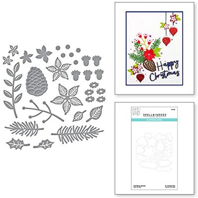 Spellbinders Christmas Blooms Tis The Season Collection Troqueles de metal grabados, Spellbinders Christmas Blooms Tis The Season Collection Troqueles de metal grabados,