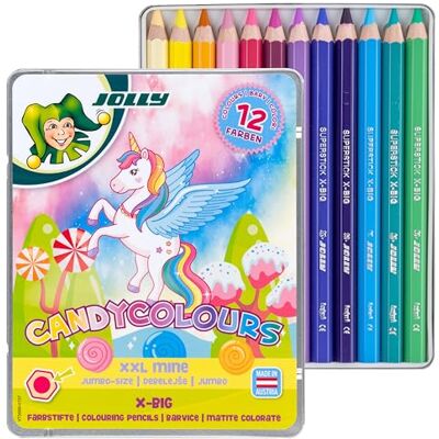 Lápices de colores grandes Candycolours JOLLY - 12 unidades Lápices de colores grandes Candycolours JOLLY - 12 unidades