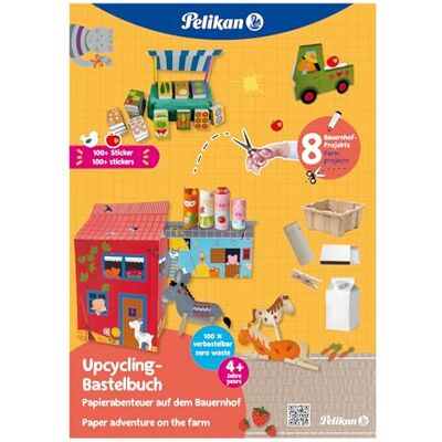Pelikan , Paquete de 5 álbumes creativos de Upcycling con pegatinas, tamaño A4, 32 páginas, certificado FSC Pelikan , Paquete de 5 álbumes creativos de Upcycling con pegatinas, tamaño A4, 32 páginas, certificado FSC