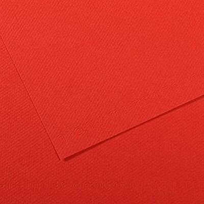 Canson Mi-Teintes Papel de Color de Pulpa Teñida, 160 g/m2, Rojo (Poppy Red 506), 21x29,30, Pack de 25 Canson Mi-Teintes Papel de Color de Pulpa Teñida, 160 g/m2, Rojo (Poppy Red 506), 21x29,30, Pack de 25