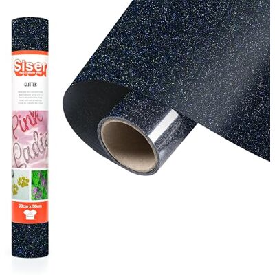 SISER ® Glitter Twilight, 30 cm x 0,5 m, vinilo termotransferible termoadhesivo con purpurina para la personalización de tejidos, ropa y accesorios, aficiones creativas, fácil de cortar SISER ® Glitter Twilight, 30 cm x 0,5 m, vinilo termotransferible termoadhesivo con purpurina para la personalización de tejidos, ropa y accesorios, aficiones creativas, fácil de cortar