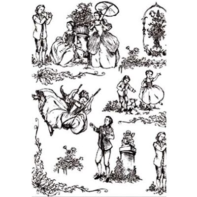 décopatch Clairefontaine ES Una funda de 20 hojas (30 x 40 cm), diseño de escenas de antiguos décopatch Clairefontaine ES Una funda de 20 hojas (30 x 40 cm), diseño de escenas de antiguos