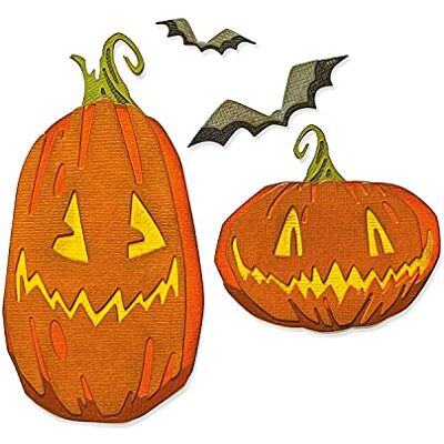 Sizzix Juego de troqueles Thinlits Pumpkin Patch, paquete de 12 unidades, Colorize, de Tim Holtz Sizzix Juego de troqueles Thinlits Pumpkin Patch, paquete de 12 unidades, Colorize, de Tim Holtz