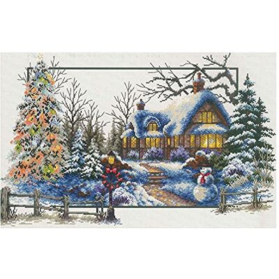Pracht Creatives Hobby Juego de bordado mariquita casa de invierno, juego de punto de cruz de aproximadamente 51 x 32 cm para un cuadro cuadrado para bordar, pasatiempo de bricolaje para adultos y niños a partir de 8 años Pracht Creatives Hobby Juego de bordado mariquita casa de invierno, juego de punto de cruz de aproximadamente 51 x 32 cm para un cuadro cuadrado para bordar, pasatiempo de bricolaje para adultos y niños a partir de 8 años