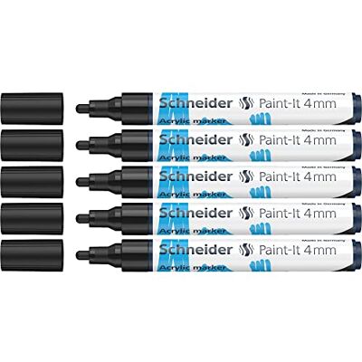 Schneider Paint-It 320 4 Mm Marcador Acrílico Negro - Marcador Acrílico Schneider Paint-It 320 4 Mm Marcador Acrílico Negro - Marcador Acrílico